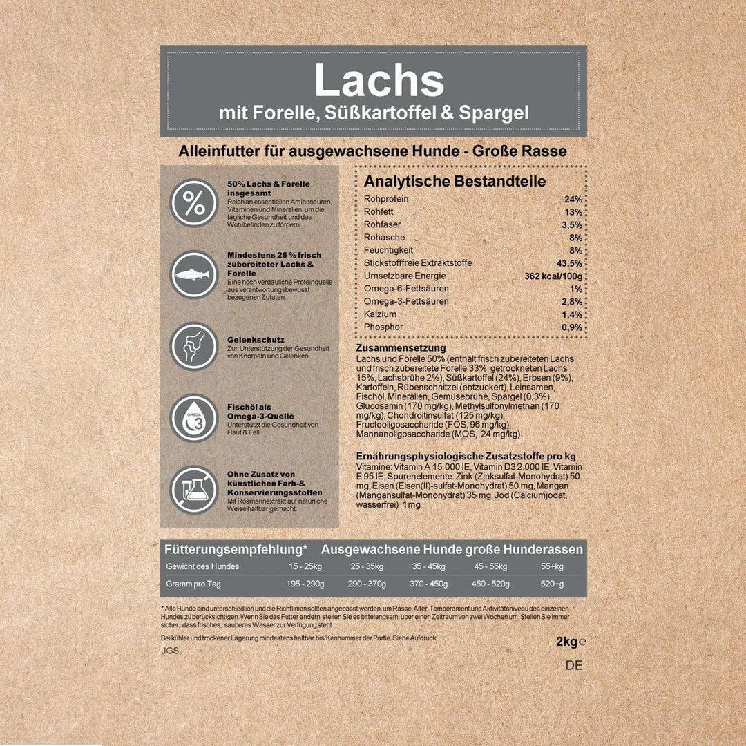 Maxi Adult Trockenfutter Sparpack 2 x 2 kg mit Lachs und Forelle - getreidefrei-Hundefutter-Wildfang-