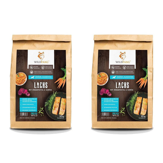 Trockenfutter Sparpack 2 x 2 kg mit Lachs - getreidefrei-Hundefutter-Wildfang-