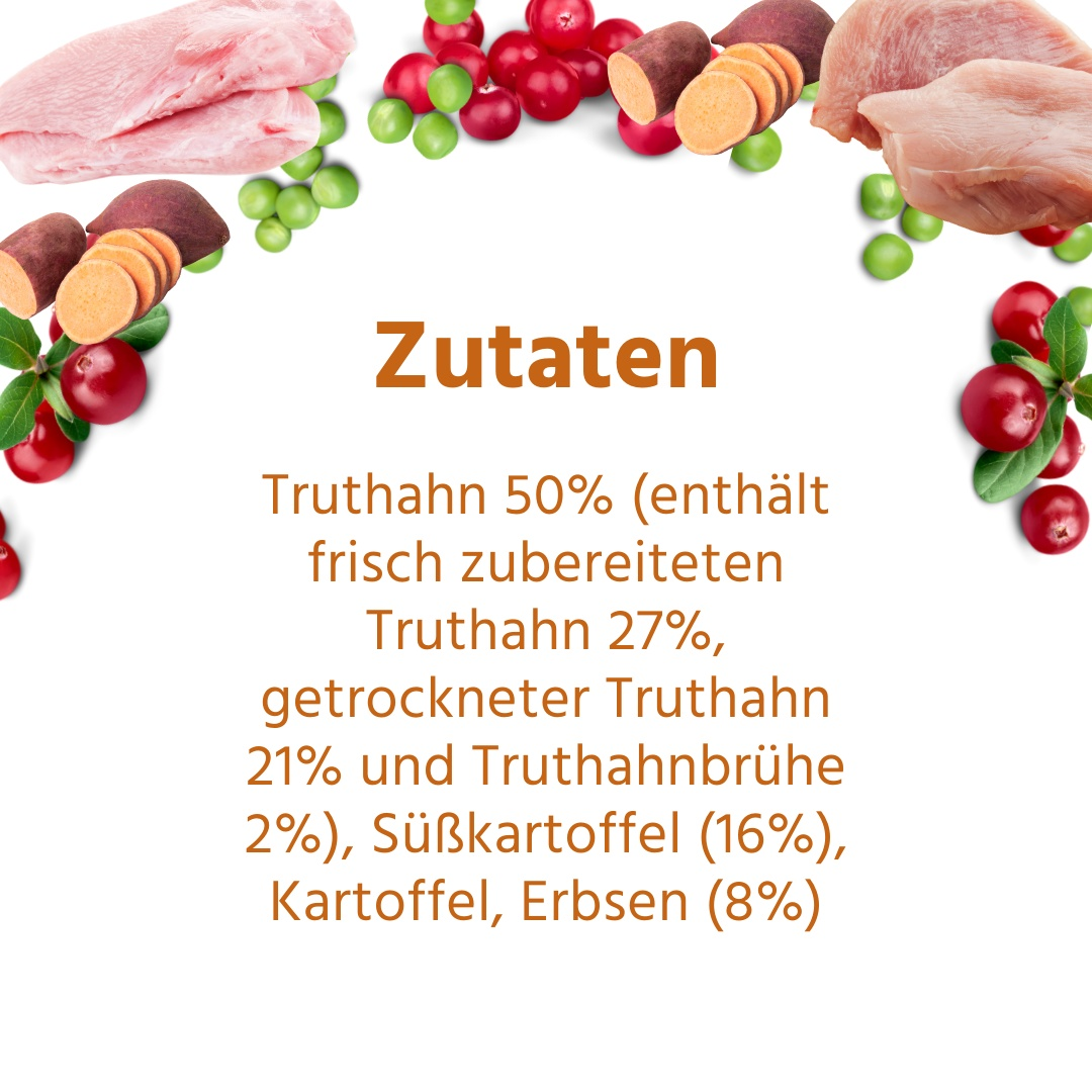 Trockenfutter Sparpack 2 x 2 kg mit Truthahn - getreidefrei-Hundefutter-Wildfang-