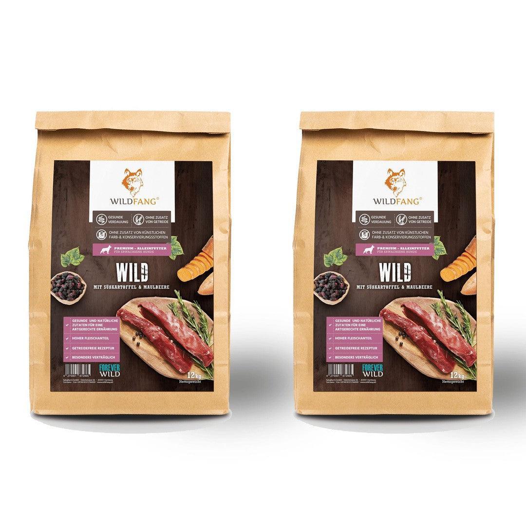 Adult Trockenfutter Sparpack 2 x 2 kg mit Wild - getreidefrei-Hundespielzeug-Wildfang-