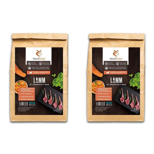 Trockenfutter Sparpack 2 x 2 kg mit Lamm - getreidefrei-Hundefutter-Wildfang-