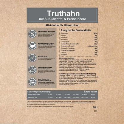 Sensitive Trockenfutter mit Truthahn - getreidefrei-Hundefutter-Wildfang-