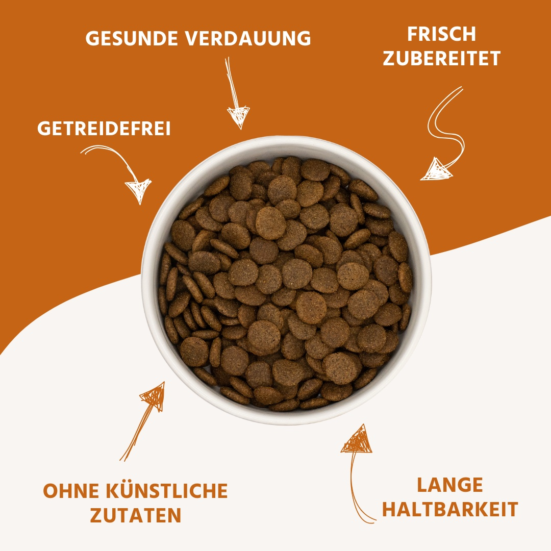 Trockenfutter mit Wild - getreidefrei-Hundefutter-Wildfang-