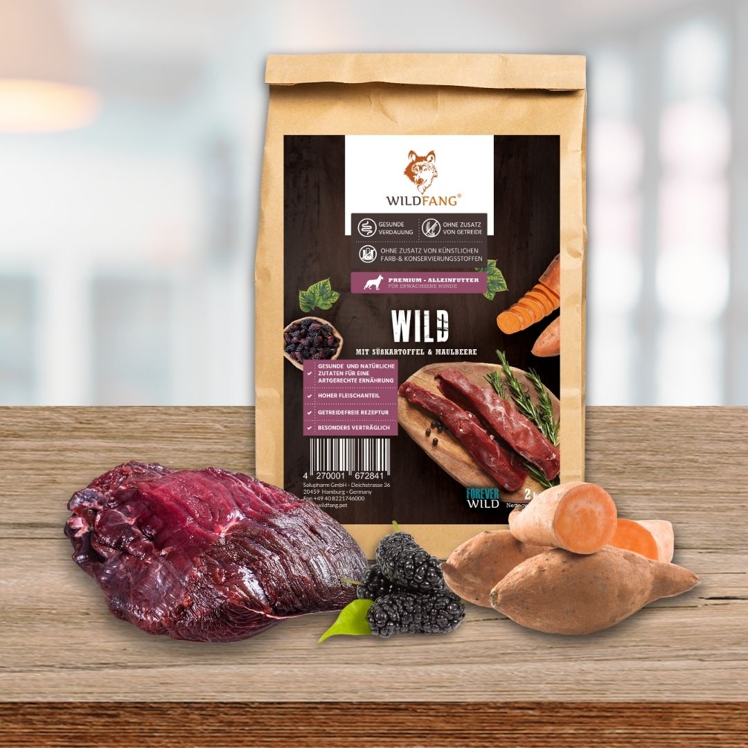 Adult Trockenfutter mit Wild - getreidefrei-Hundespielzeug-Wildfang-
