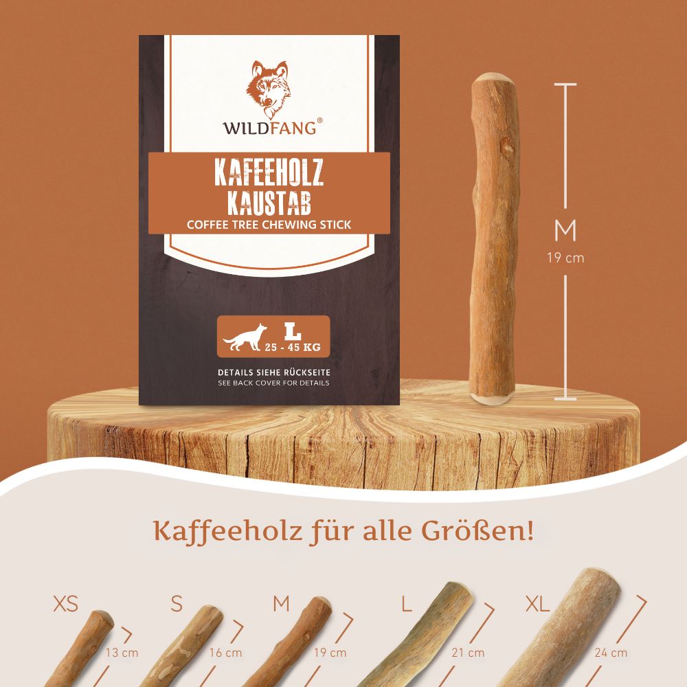 Kaffeeholz Kaustab - 3er Set-Hundespielzeug-Wildfang-