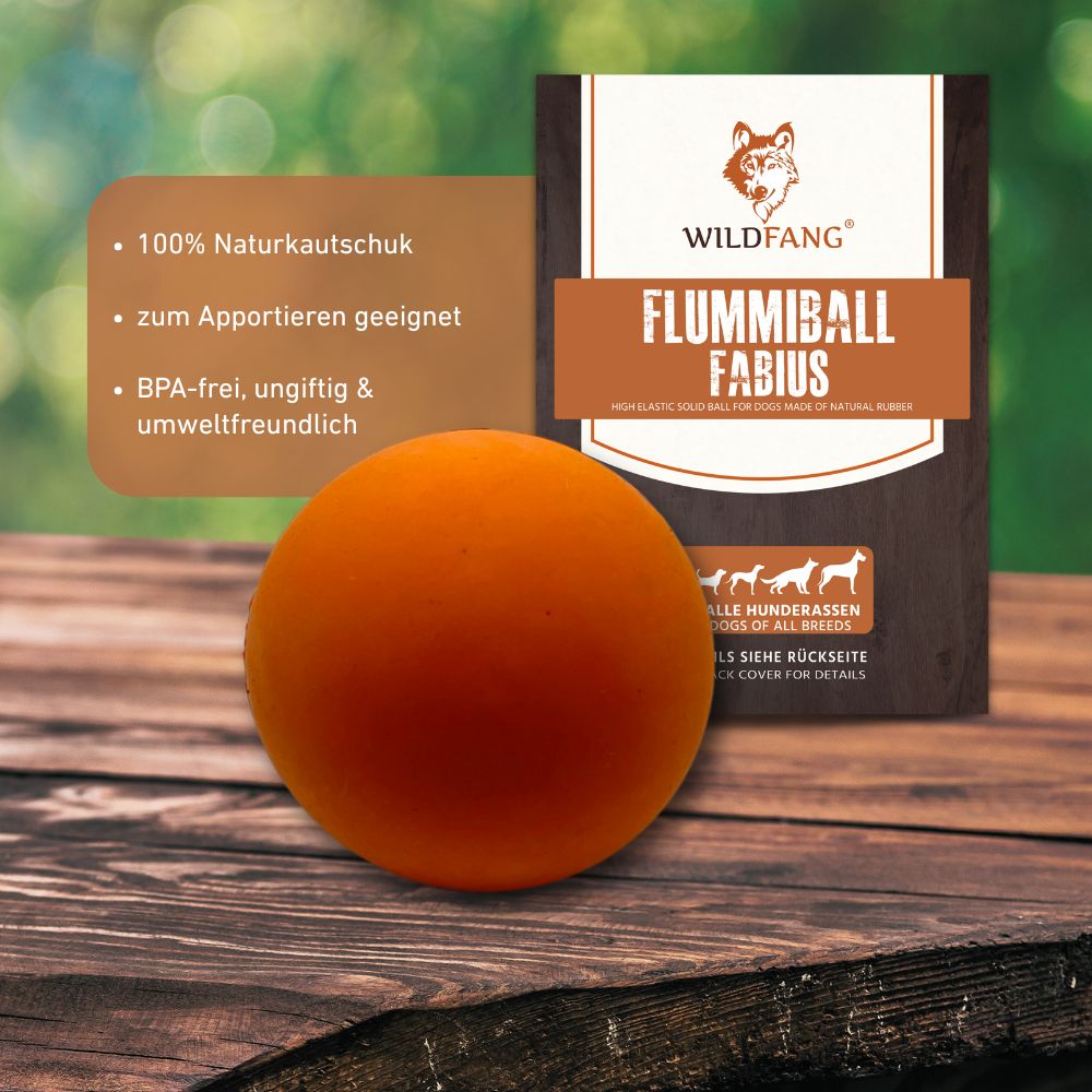 Kauspielzeug Flummiball "Fabius" - 100% Naturkautschuk-Hundespielzeug-Wildfang-
