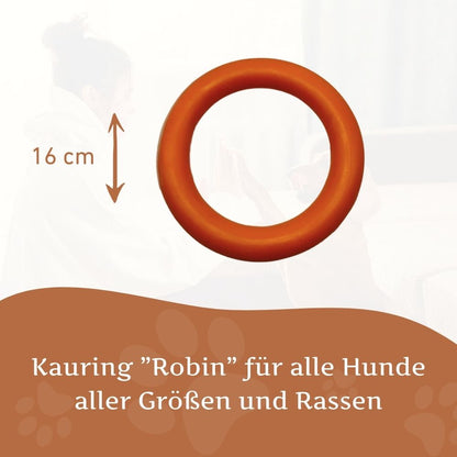 Kauspielzeug Kauring "Robin" - 100% Naturkautschuk-Hundespielzeug-Wildfang-