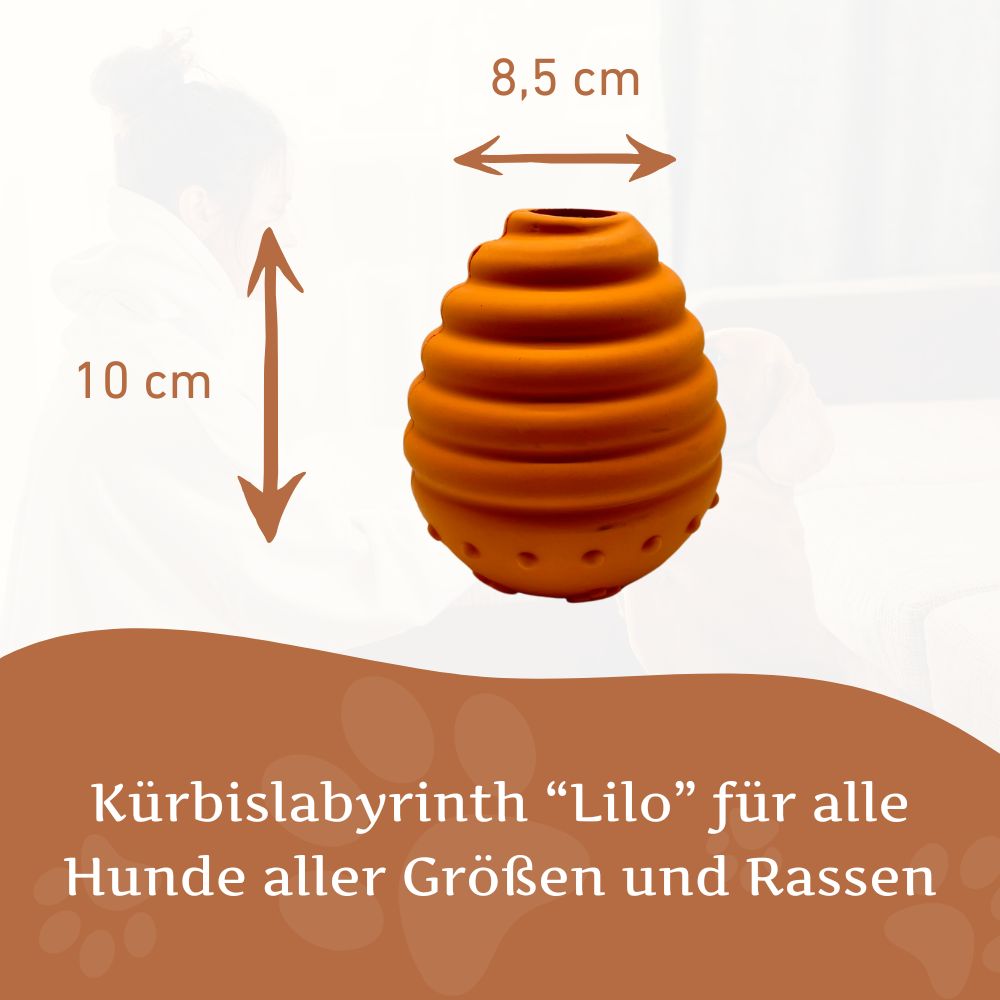 Kauspielzeug Kürbislabyrinth "Lilo" - 100% Naturkautschuk-Hundespielzeug-Wildfang-
