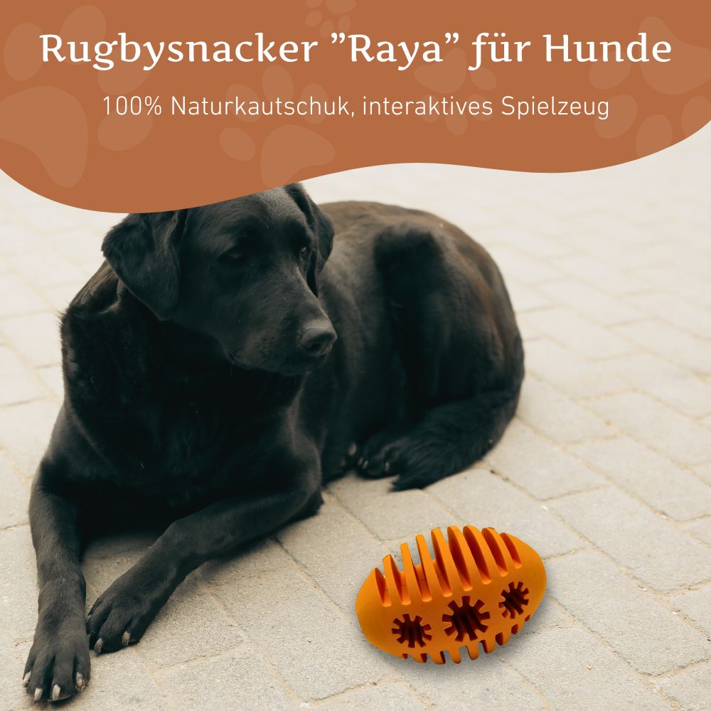 Kauspielzeug Rugbysnacker "Raya" - 100% Naturkautschuk-Hundespielzeug-Wildfang-
