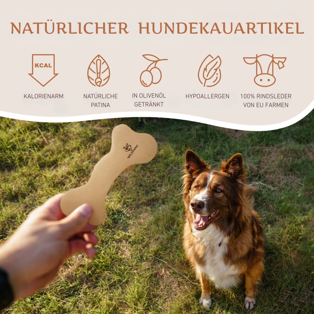 Lederknochen - Kauleder-Hundespielzeug-Wildfang-