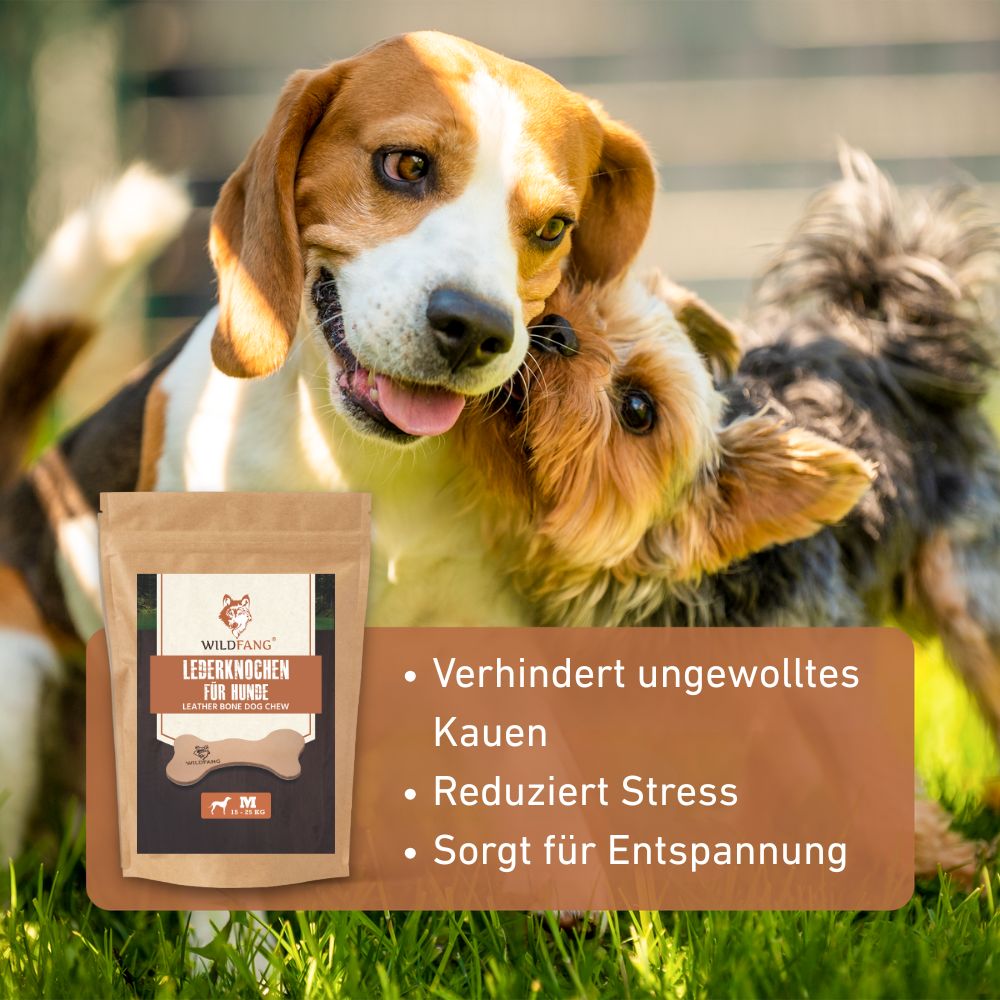 Lederknochen - Kauleder - 3er Set-Hundespielzeug-Wildfang-