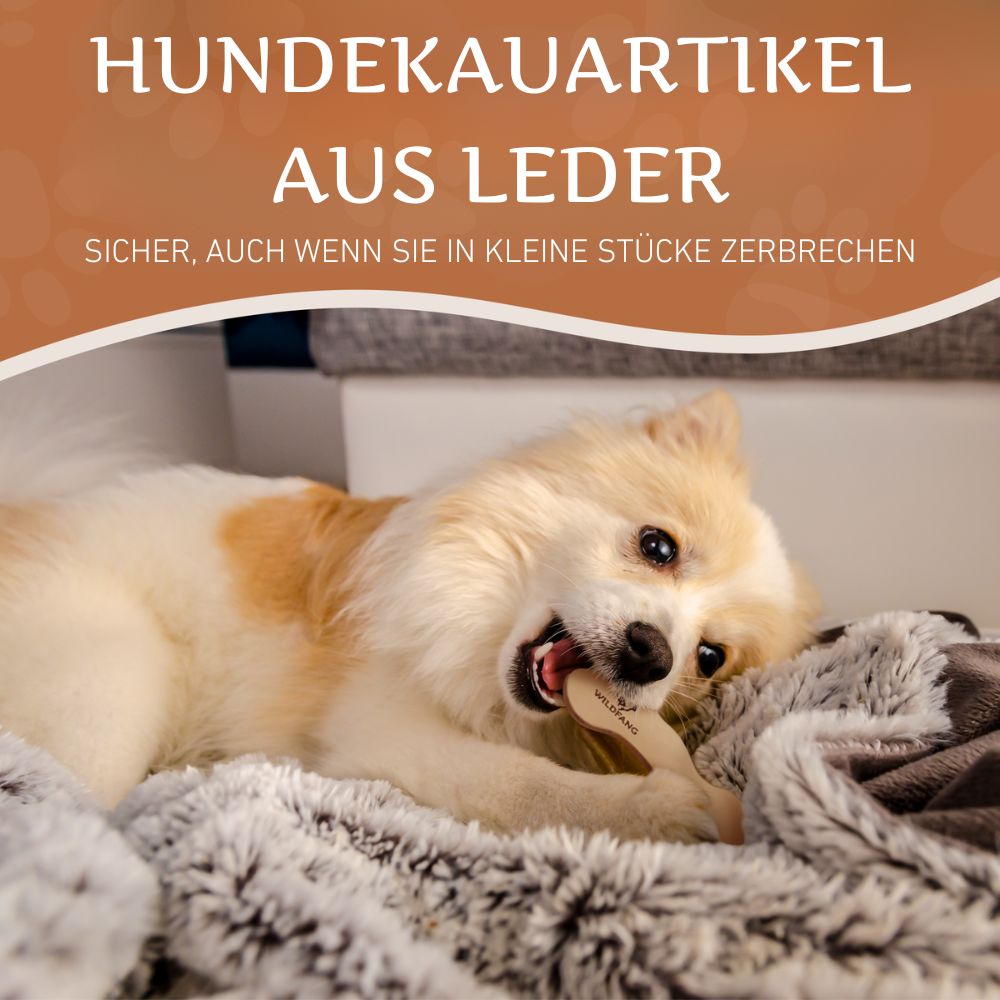 Lederknochen - Kauleder - 3er Set-Hundespielzeug-Wildfang-
