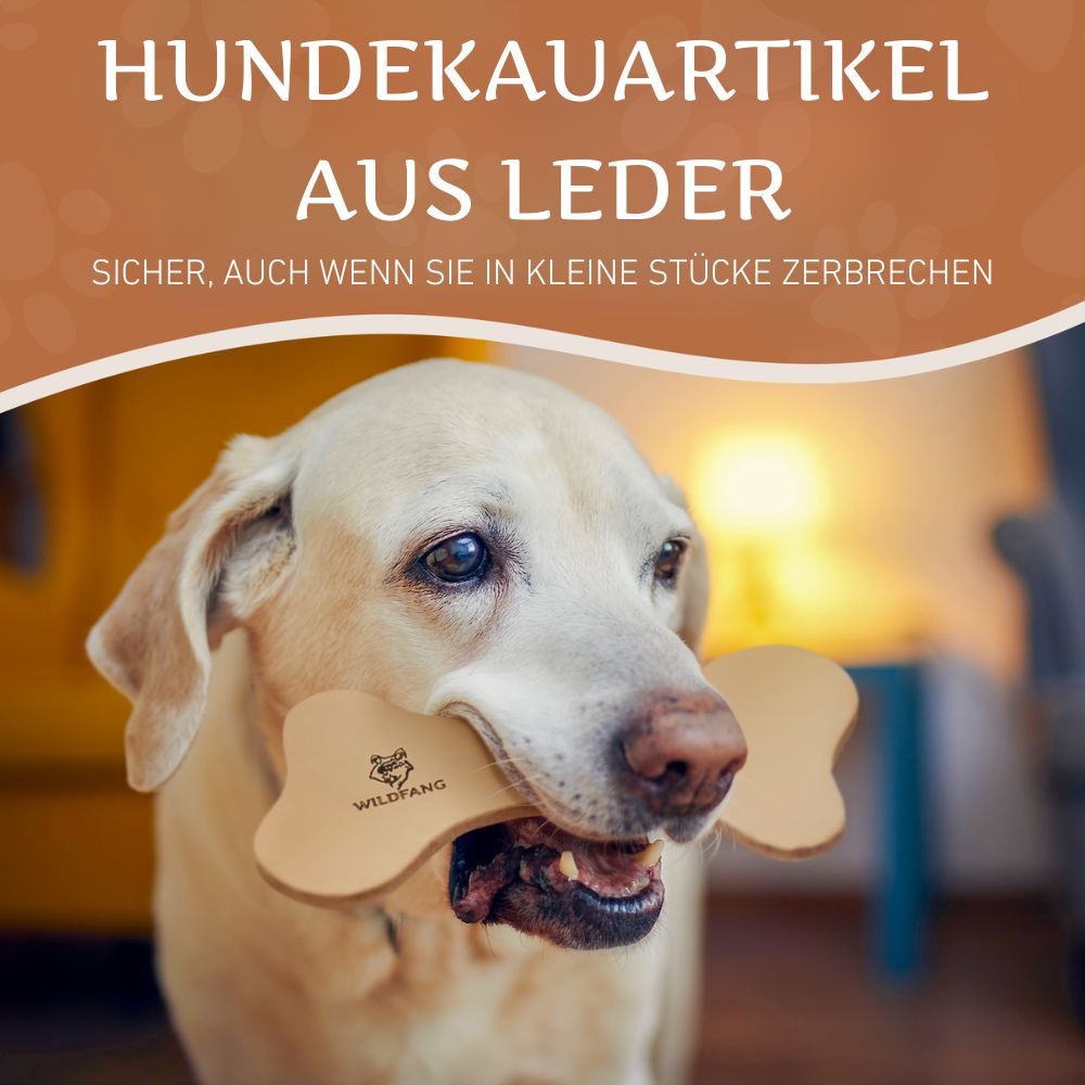 Lederknochen - Kauleder-Hundespielzeug-Wildfang-