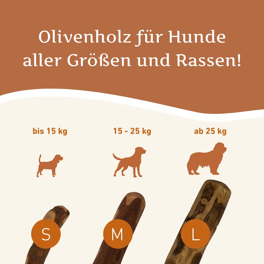 Olivenholz Kaustab-Hundespielzeug-Wildfang-