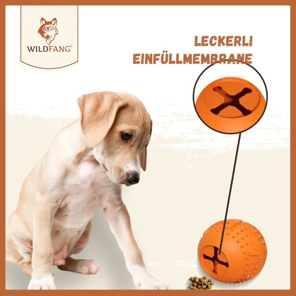 Kauspielzeug Snackball "Simba" - 100% Naturkautschuk-Hundespielzeug-Wildfang-