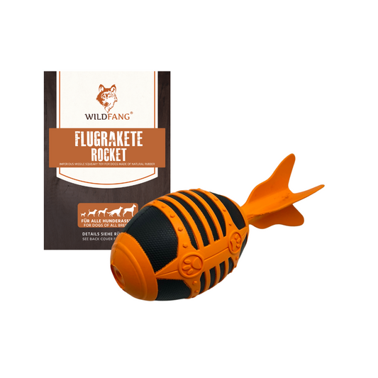 Kauspielzeug Flugrakete "Rocket" - 100% Naturkautschuk-Hundespielzeug-Wildfang-