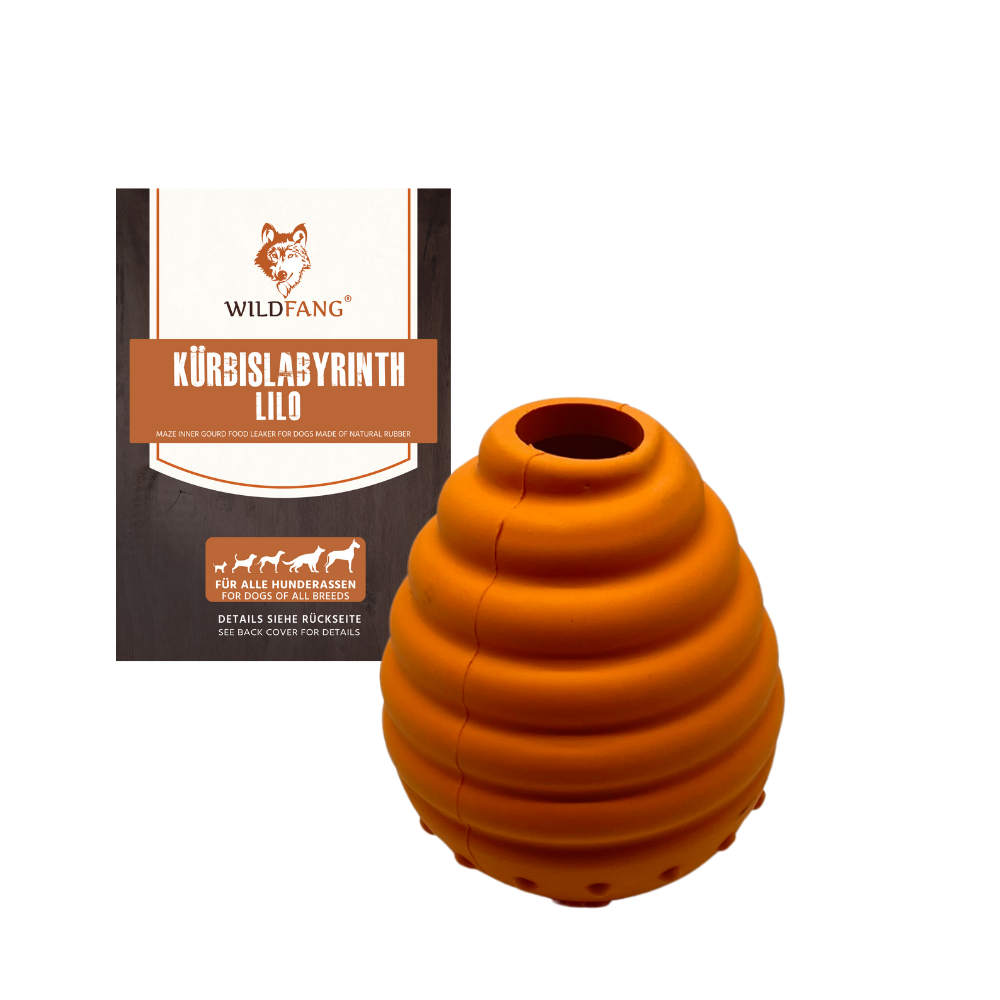 Kauspielzeug Kürbislabyrinth "Lilo" - 100% Naturkautschuk-Hundespielzeug-Wildfang-