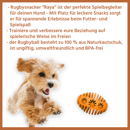 Kauspielzeug Rugbysnacker "Raya" - 100% Naturkautschuk-Hundespielzeug-Wildfang-