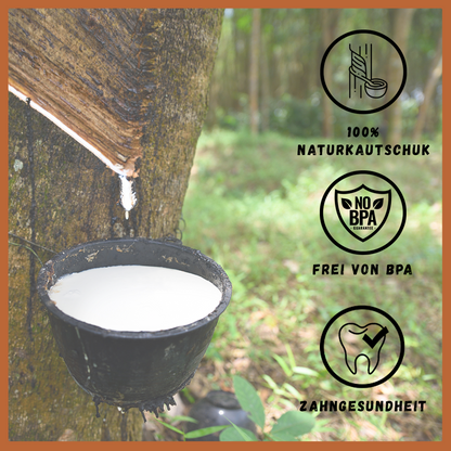 Kauspielzeug Rugbysnacker "Raya" - 100% Naturkautschuk-Hundespielzeug-Wildfang-