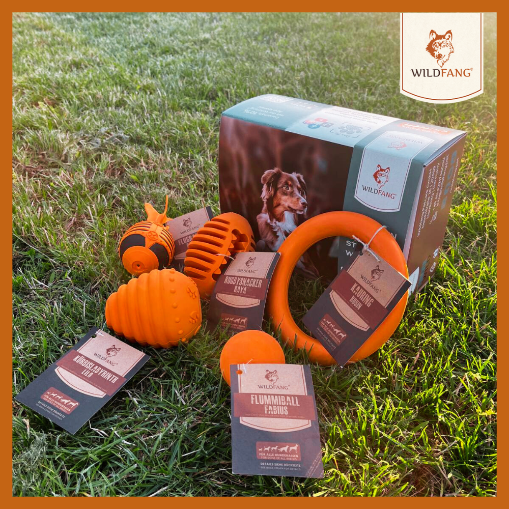 Kauspielzeug Rugbysnacker "Raya" - 100% Naturkautschuk-Hundespielzeug-Wildfang-