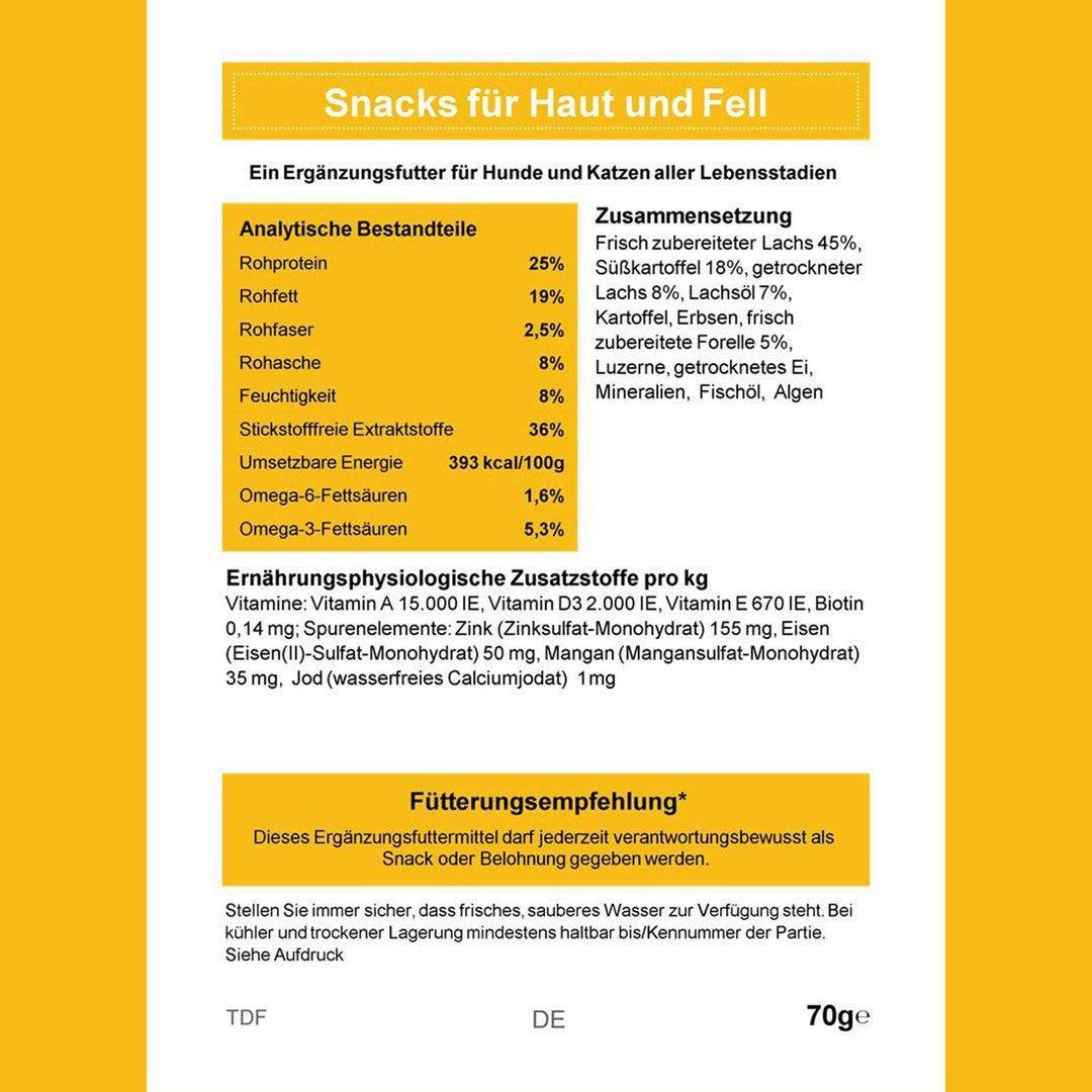 Snacks für Haut und Fell - getreidefrei - 3er Set-Hundefutter-Wildfang-