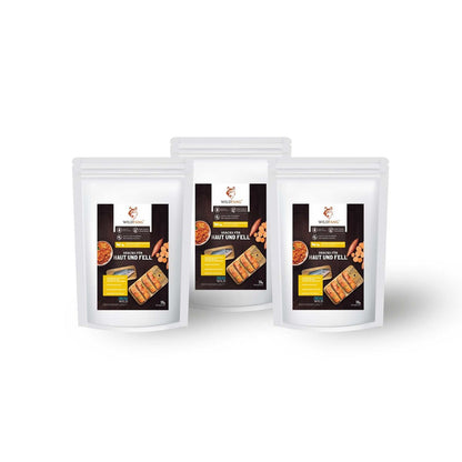 Snacks für Haut und Fell - getreidefrei - 3er Set-Hundefutter-Wildfang-