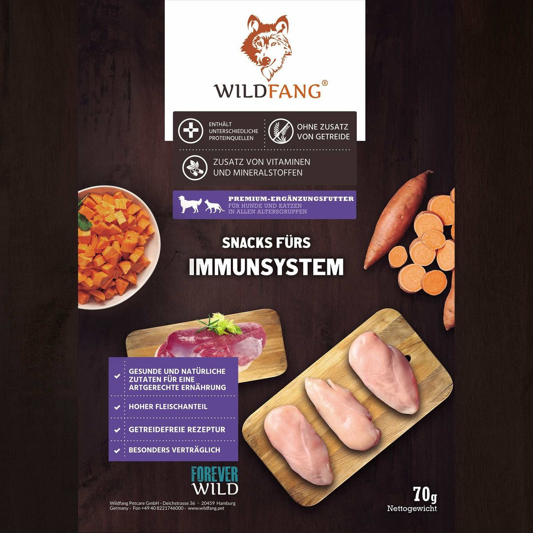 Snacks für das Immunsystem - getreidefrei - 3er Set-Leckerbissen für Hunde-Wildfang-