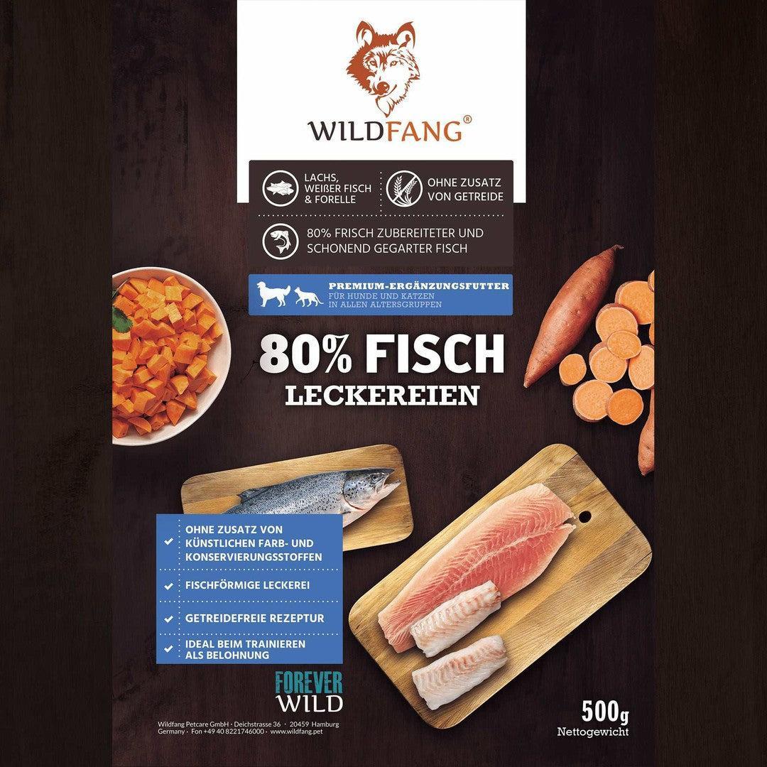 Snacks mit 80% Fisch - 3er Set-Leckerbissen für Hunde-Wildfang-