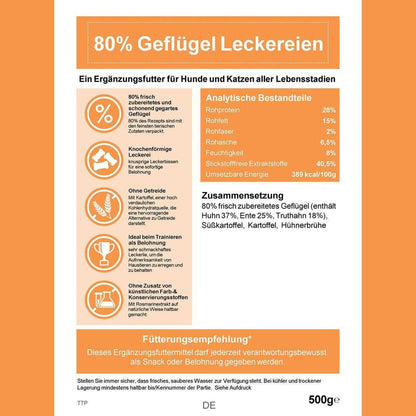Snacks mit 80% Geflügel - getreidefrei - 3er Set-Hundefutter-Wildfang-