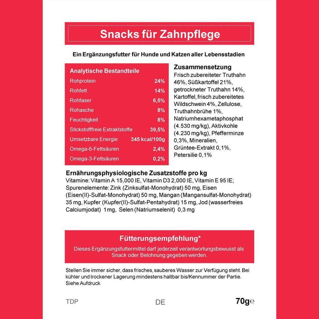 Zahnpflege Snacks - getreidefrei - 3er Set-Leckerbissen für Hunde-Wildfang-