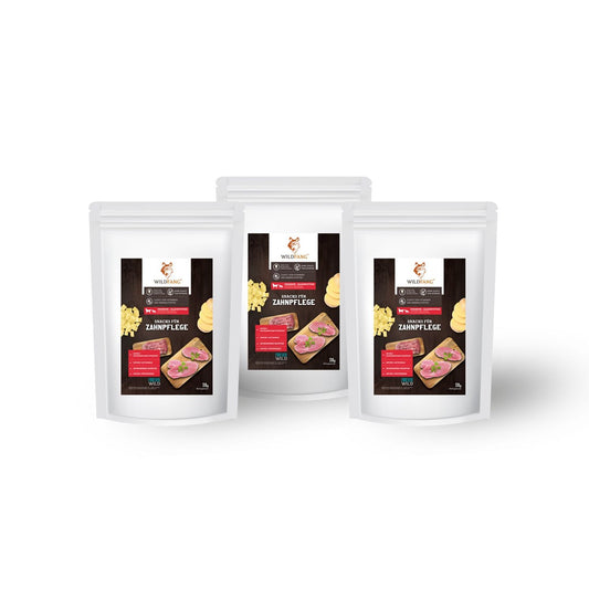 Zahnpflege Snacks - getreidefrei - 3er Set-Hundefutter-Wildfang-