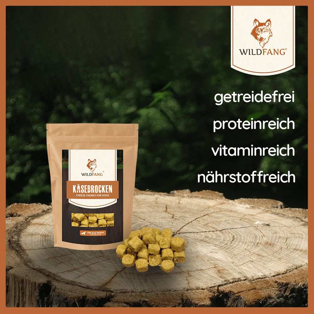 Käse Snacks Mix - Käse-Popcorn, Softies & Brocken - getreidefrei-Hundefutter-Wildfang-