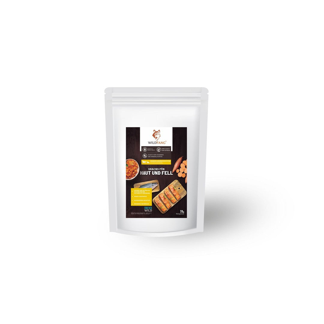 Snacks für Haut und Fell - getreidefrei-Hundefutter-Wildfang-