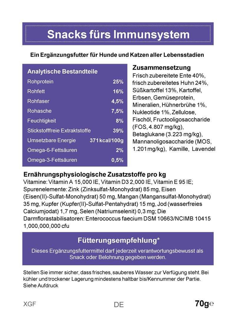 Snacks für das Immunsystem mit Ente & Huhn - getreidefrei-Hundefutter-Wildfang-