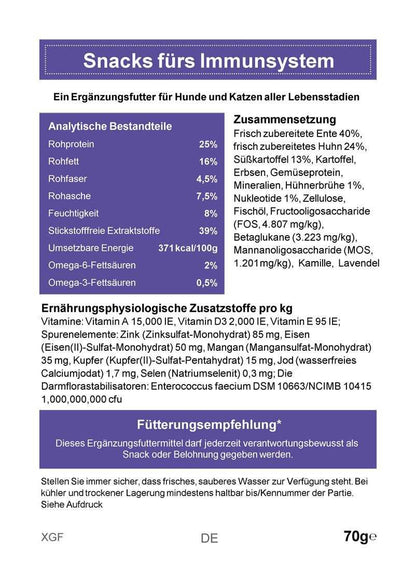 Snacks für das Immunsystem mit Ente & Huhn - getreidefrei-Hundefutter-Wildfang-