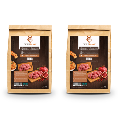 Adult Trockenfutter mit Pferd - getreidefrei-Hundefutter-Wildfang Petcare GmbH-2 x 2 kg-