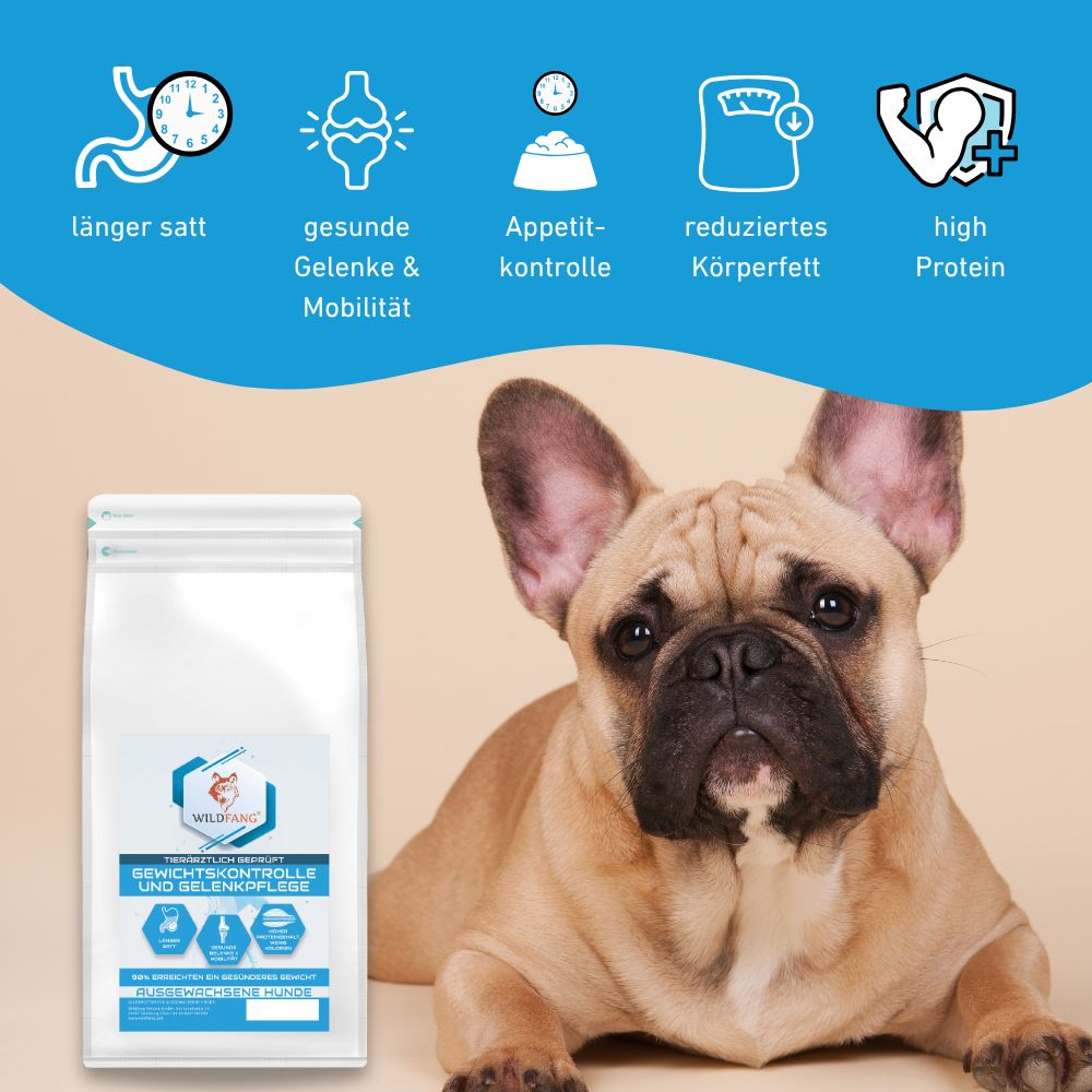 VetLine Trockenfutter mit Peptiden für Hunde - Gewichtskontrolle und Gelenkpflege - 2 x 1,5 kg-Hundefutter-Wildfang Petcare GmbH-