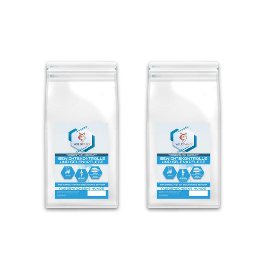 VetLine Trockenfutter mit Peptiden für Hunde - Gewichtskontrolle und Gelenkpflege - 2 x 1,5 kg-Hundefutter-Wildfang Petcare GmbH-