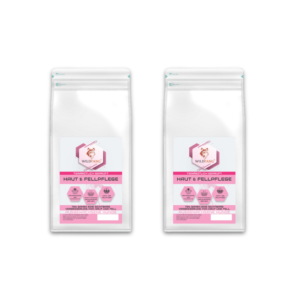 VetLine Trockenfutter mit Peptiden für Hunde - Haut und Fell - 2 x 1,5 kg-Hundefutter-Wildfang Petcare GmbH-