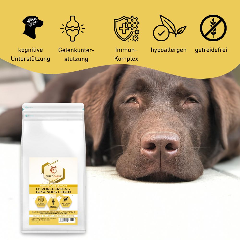 VetLine Trockenfutter mit Peptiden für Hunde - Hypoallergen - 2 x 1,5 kg-Hundefutter-Wildfang Petcare GmbH-