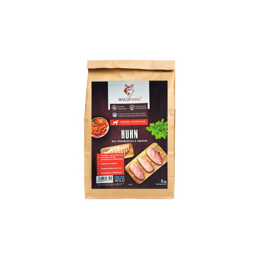 Adult Trockenfutter mit Huhn & Kräuter - getreidefrei-Hundefutter-Wildfang.pet-